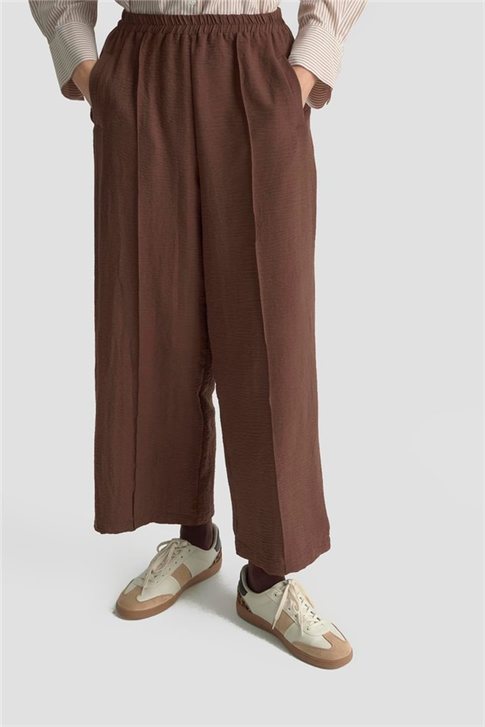 Önü Dikişli Pantolon Kakao