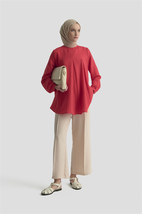 Önü Dikişli Pantolon Vizon