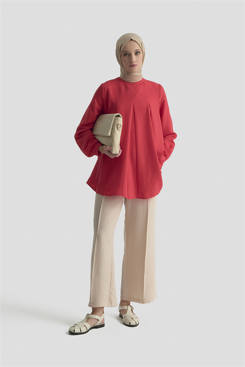 Önü Dikişli Pantolon Vizon