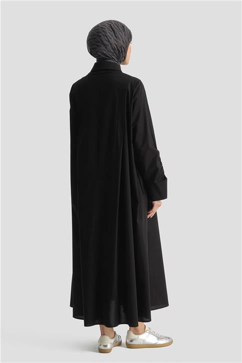 Armine Oversize Tunik Elbise Siyah