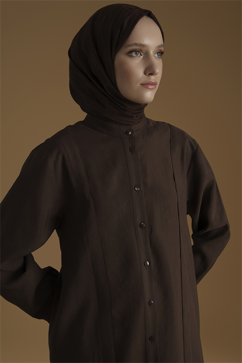 Kupra Tunik Elbise Acı kahve