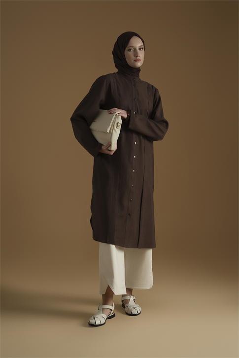 Kupra Tunik Elbise Acı kahve