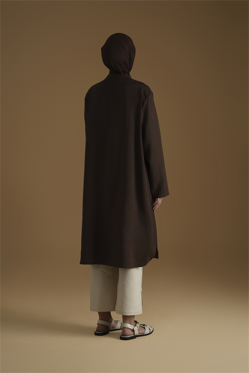 Kupra Tunik Elbise Acı kahve