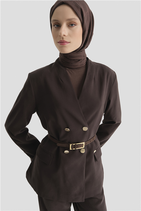 Blazer Kupra Takım Acı Kahve