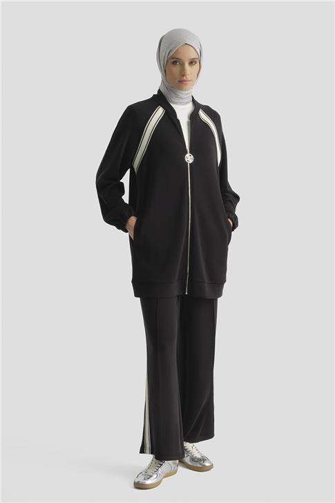 Armine Ribana Detaylı Modal Takım Siyah