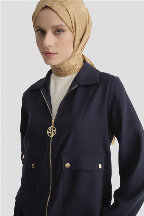 Armine Basic Ceketli Takım Lacivert