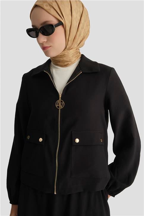 Armine Basic Ceketli Takım Siyah