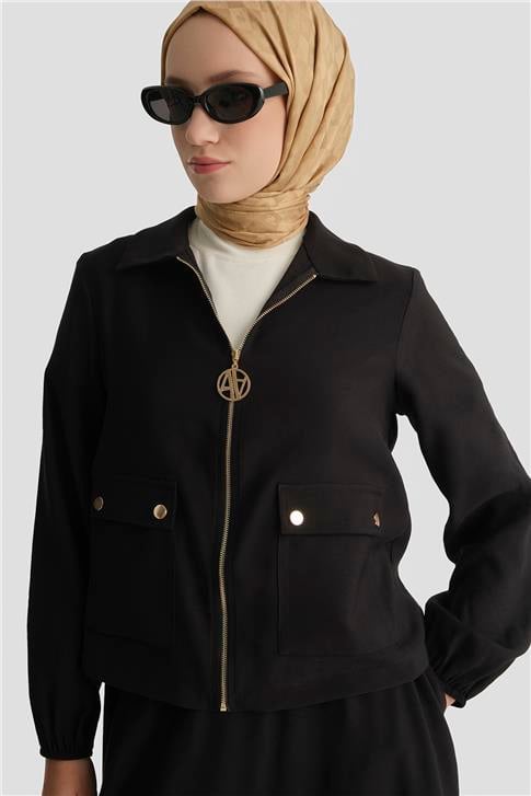 Armine Basic Ceketli Takım Siyah