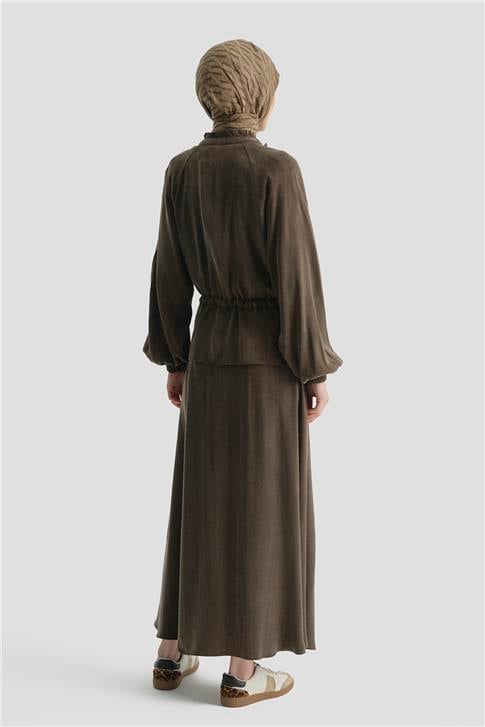 Kupra Ceketli Takım Kahve