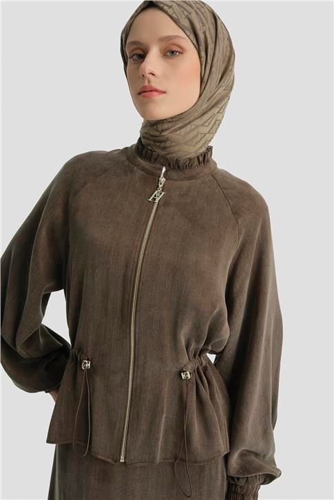 Kupra Ceketli Takım Kahve