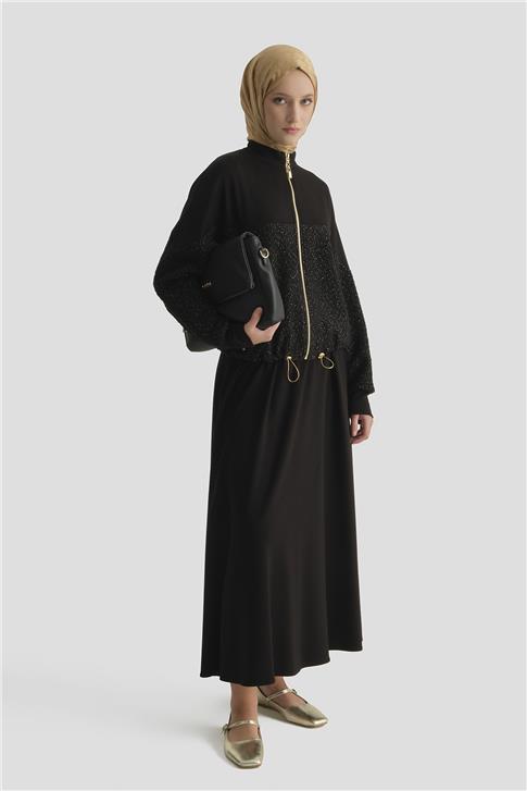 Modal Karışımlı Örme Takım Siyah