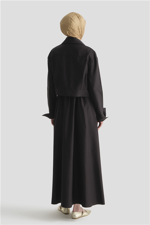 Ceketli Elbise Takım Siyah