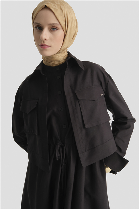 Ceketli Elbise Takım Siyah