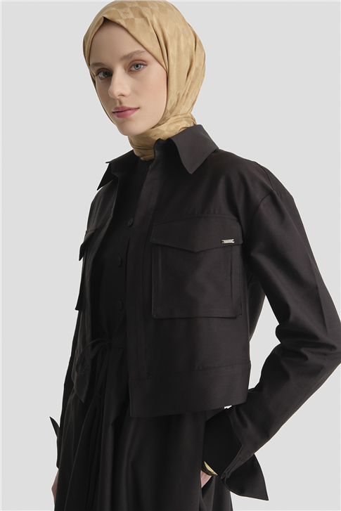 Ceketli Elbise Takım Siyah