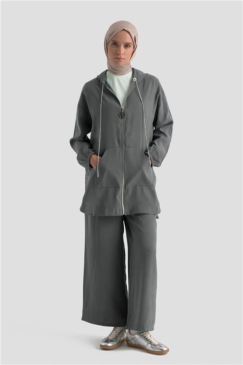 Basic Hırka Takım Petrol