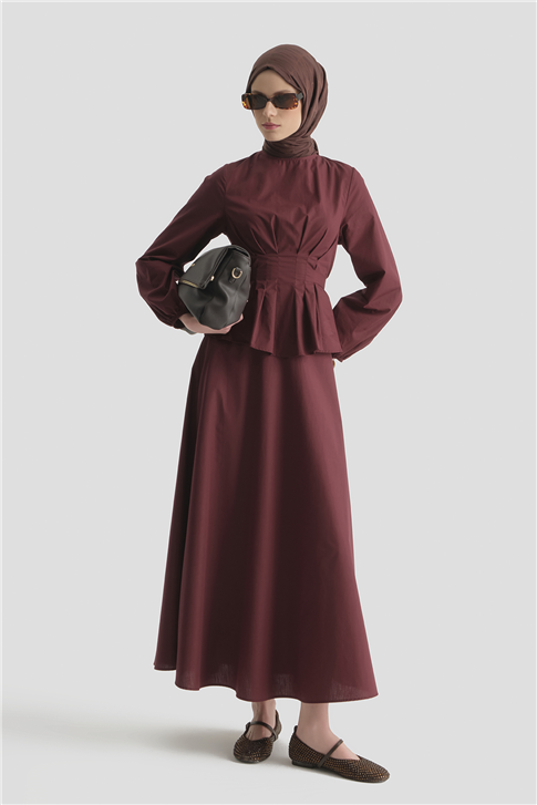 Bağlama Detaylı Takım BORDO