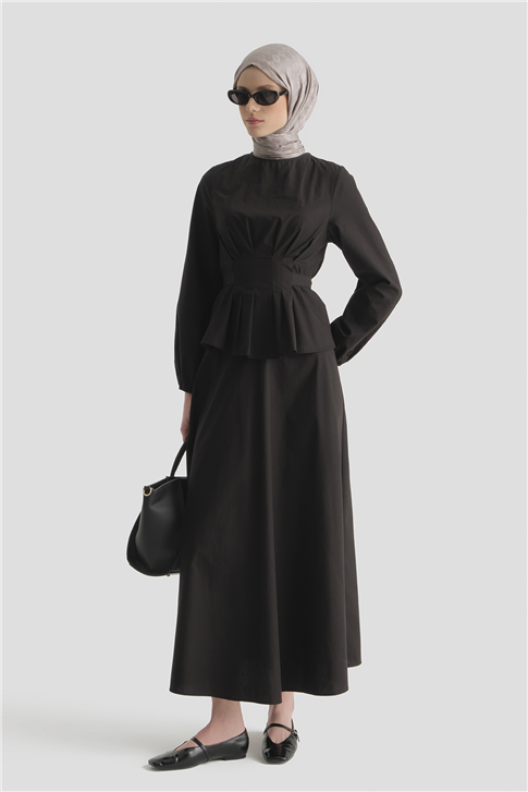 Bağlama Detaylı Takım Siyah