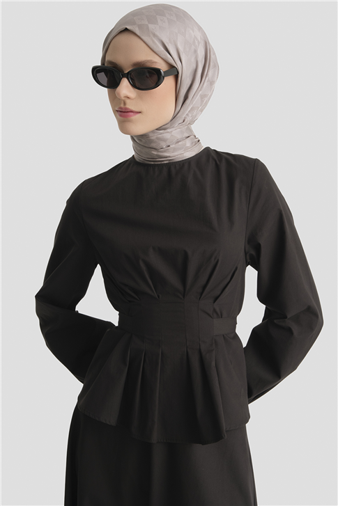 Bağlama Detaylı Takım Siyah