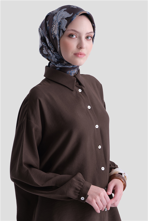 Relax Tunik Takım Kahverengi