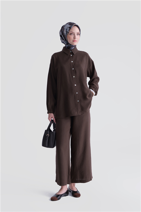 Relax Tunik Takım Kahverengi