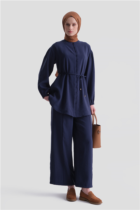 Minimal Düğmeli Takım Lacivert