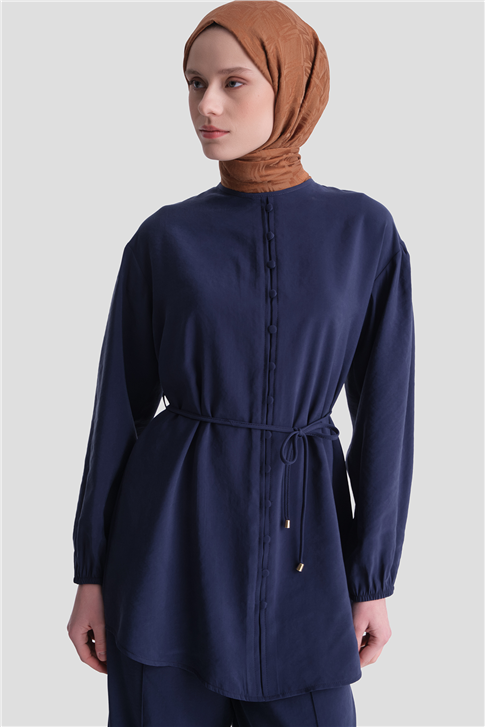 Minimal Düğmeli Takım Lacivert