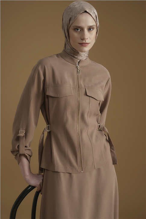 Tensel Karışımlı Takım Camel