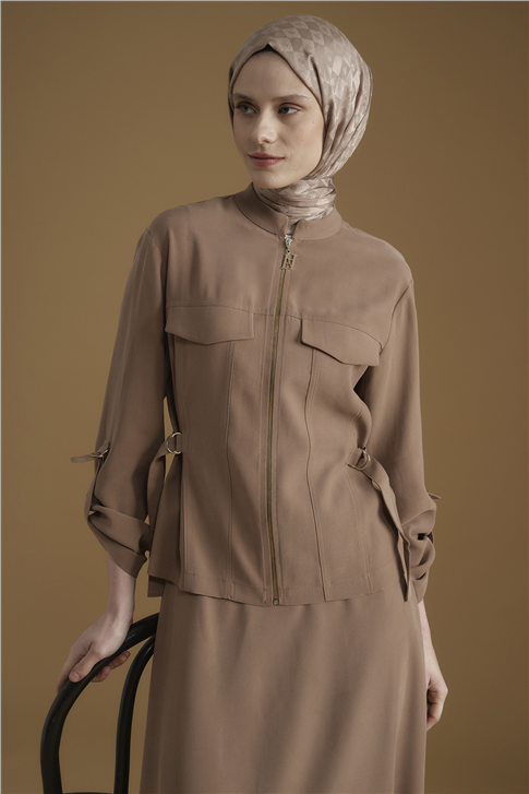 Tensel Karışımlı Takım Camel