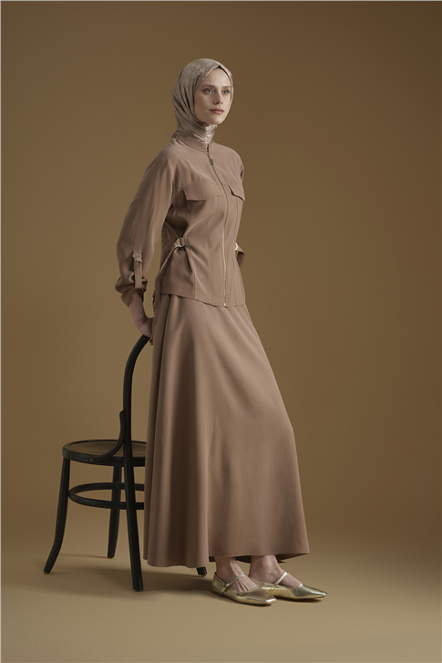 Tensel Karışımlı Takım Camel