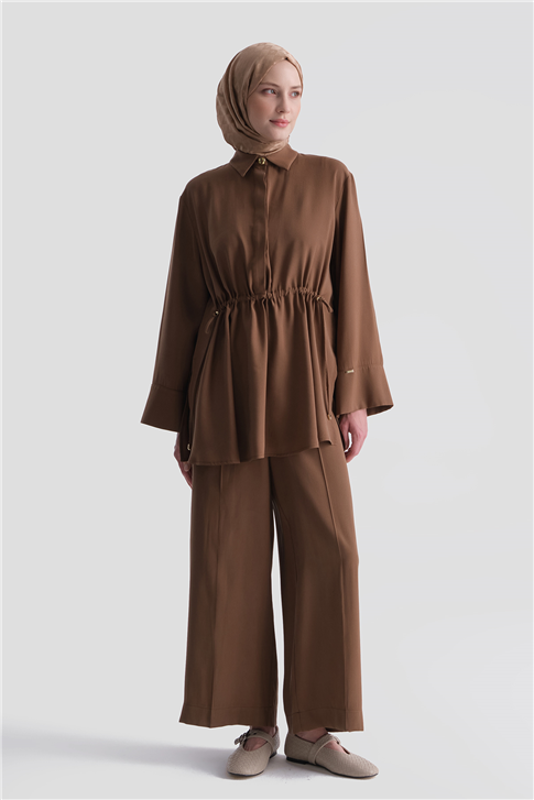 Beli Büzgülü Takım Camel 