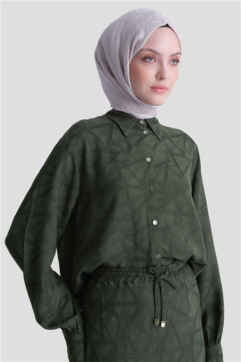 Desen Dokulu Takım Yeşil