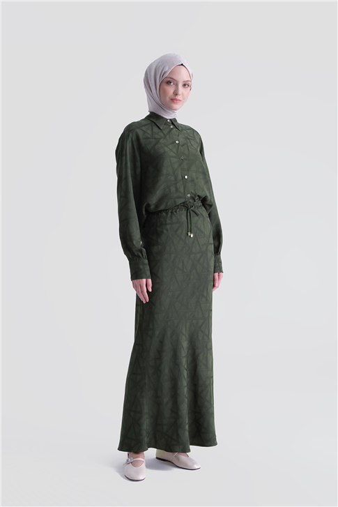 Desen Dokulu Takım Yeşil