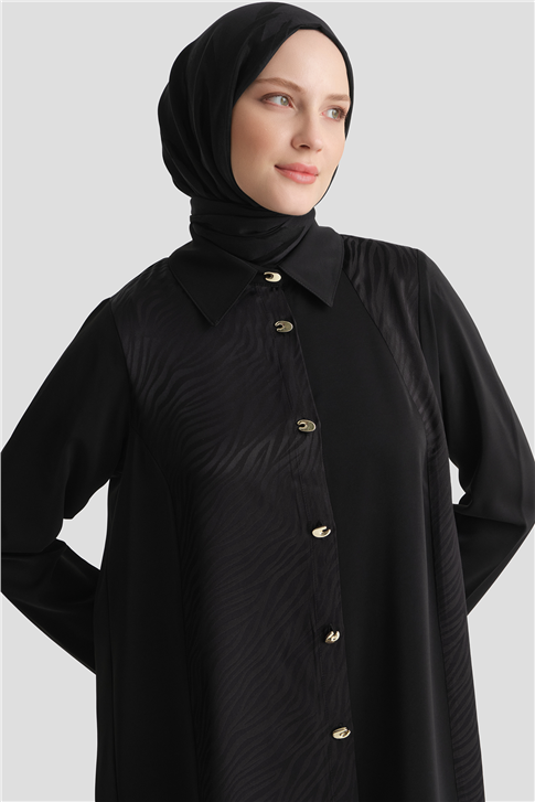Zebra Desen Pantolonlu Takım Siyah