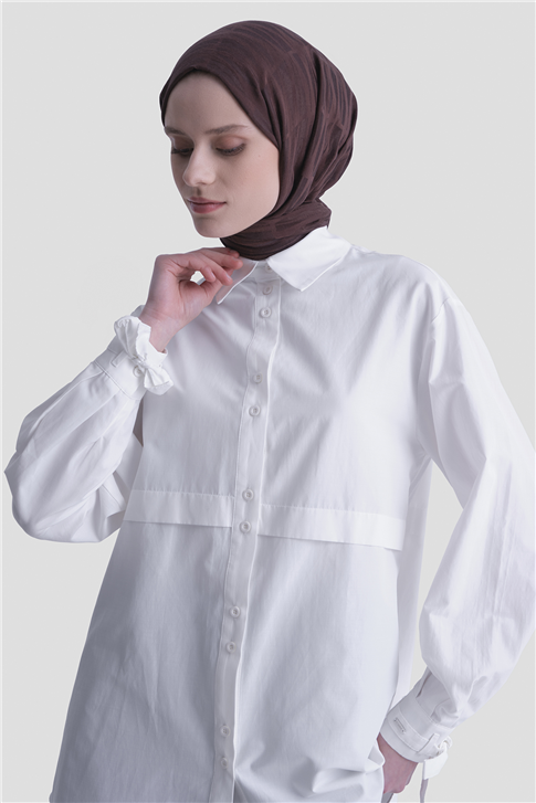 Armine Aller Parçalı Tunik Ekru