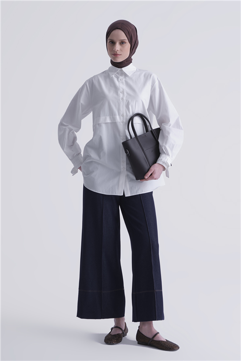 Armine Aller Parçalı Tunik Ekru