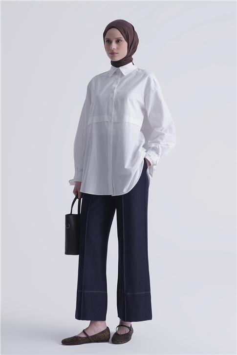 Armine Aller Parçalı Tunik Ekru