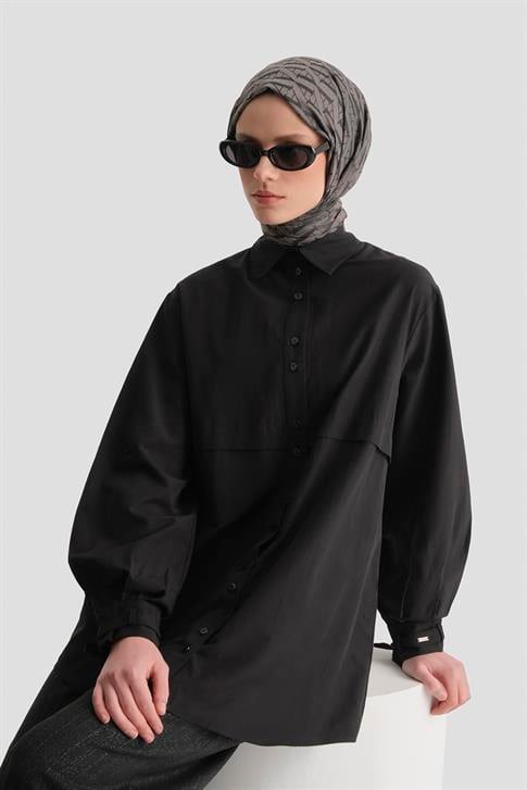 Armine Aller Parçalı Tunik Siyah