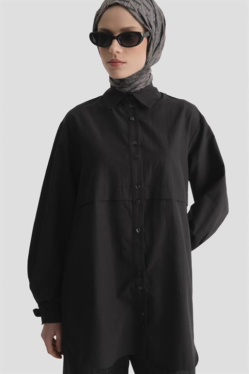 Armine Aller Parçalı Tunik Siyah