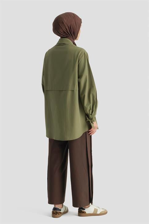 Armine Aller Parçalı Tunik Yağ Yeşili