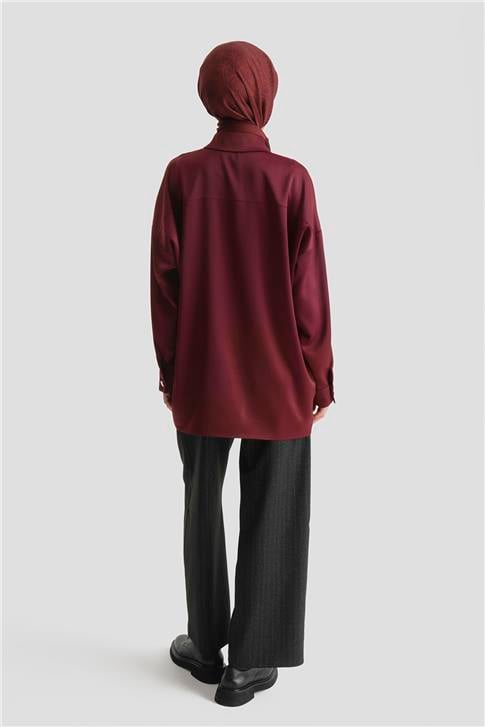 Saten Tunik BORDO