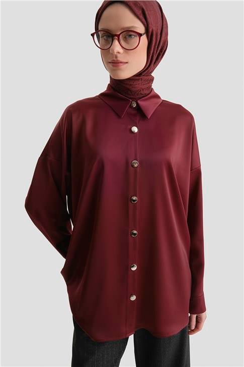 Saten Tunik BORDO