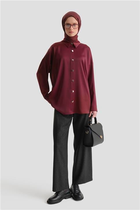 Saten Tunik BORDO