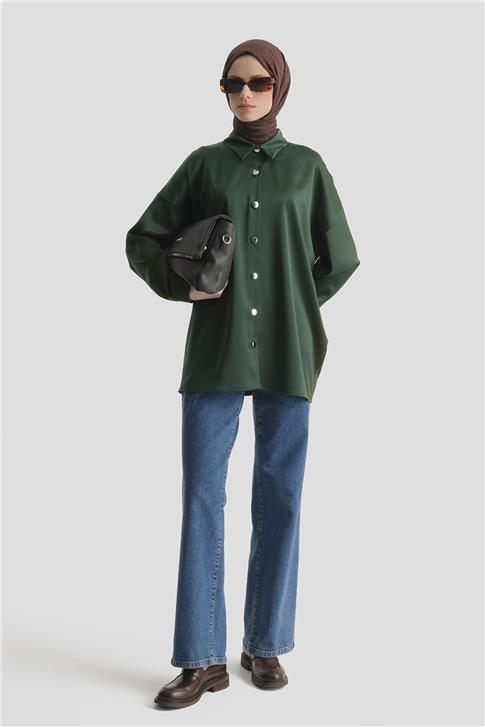 Saten Tunik Yeşil