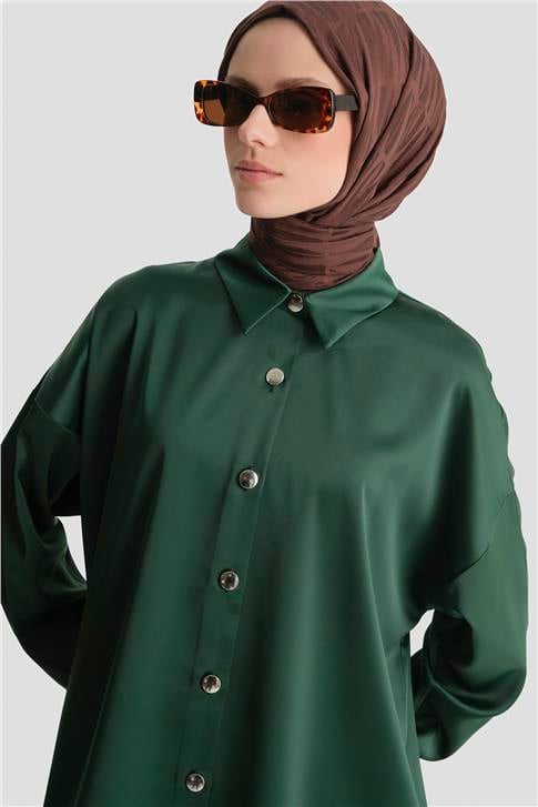 Saten Tunik Yeşil