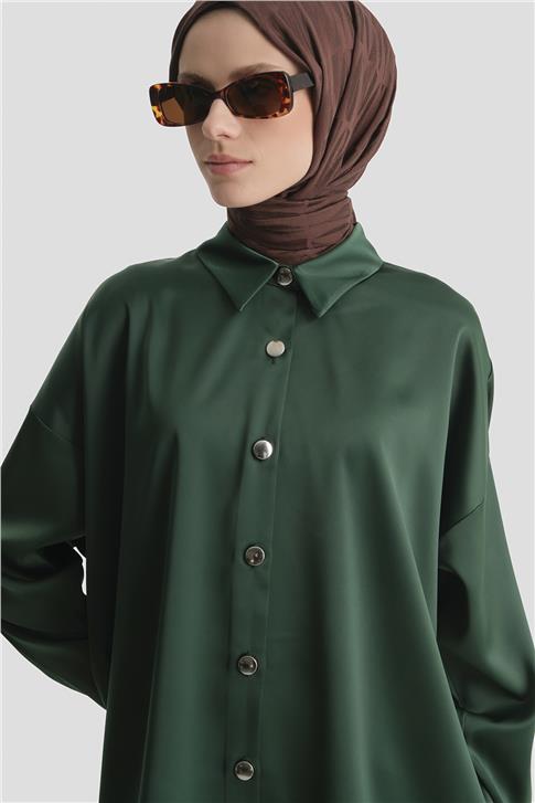 Saten Tunik Yeşil