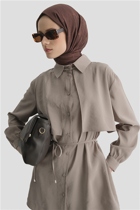 Aller Detaylı Tunik Vizon