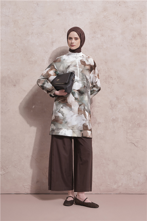 Desenli Tunik Yeşil