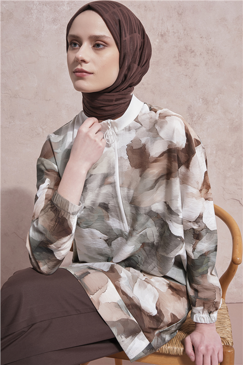 Desenli Tunik Yeşil