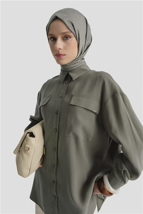 Cepli Modal Tunik Haki