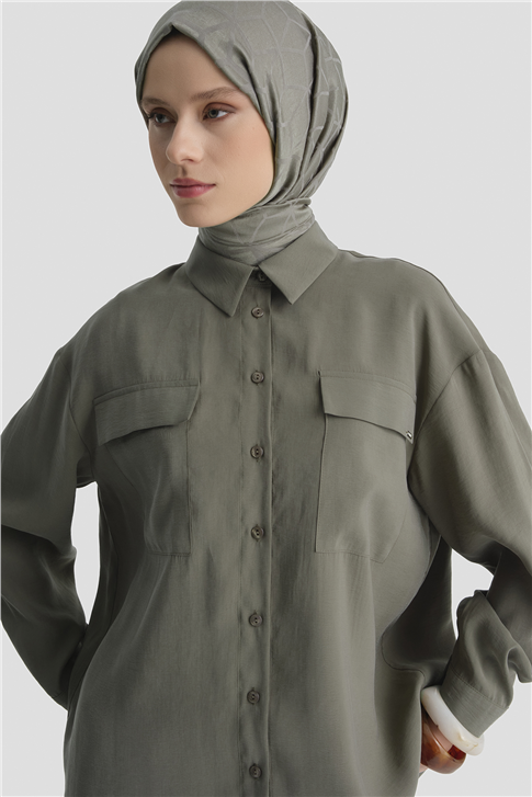 Cepli Modal Tunik Haki